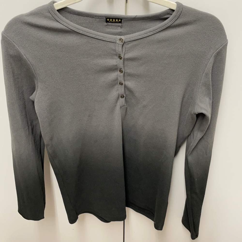 Ombré long sleeve Henley